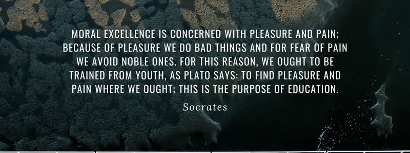 Moral excellence is concerned with pleasure